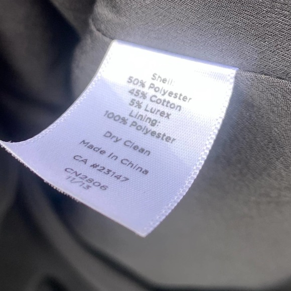 Talbots Tweed short sleeve blouse with fringe sleeves and a zipper in the back - Picture 4 of 9